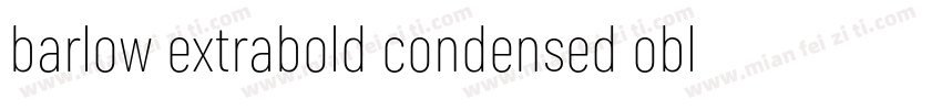 barlow extrabold condensed oblique字体转换